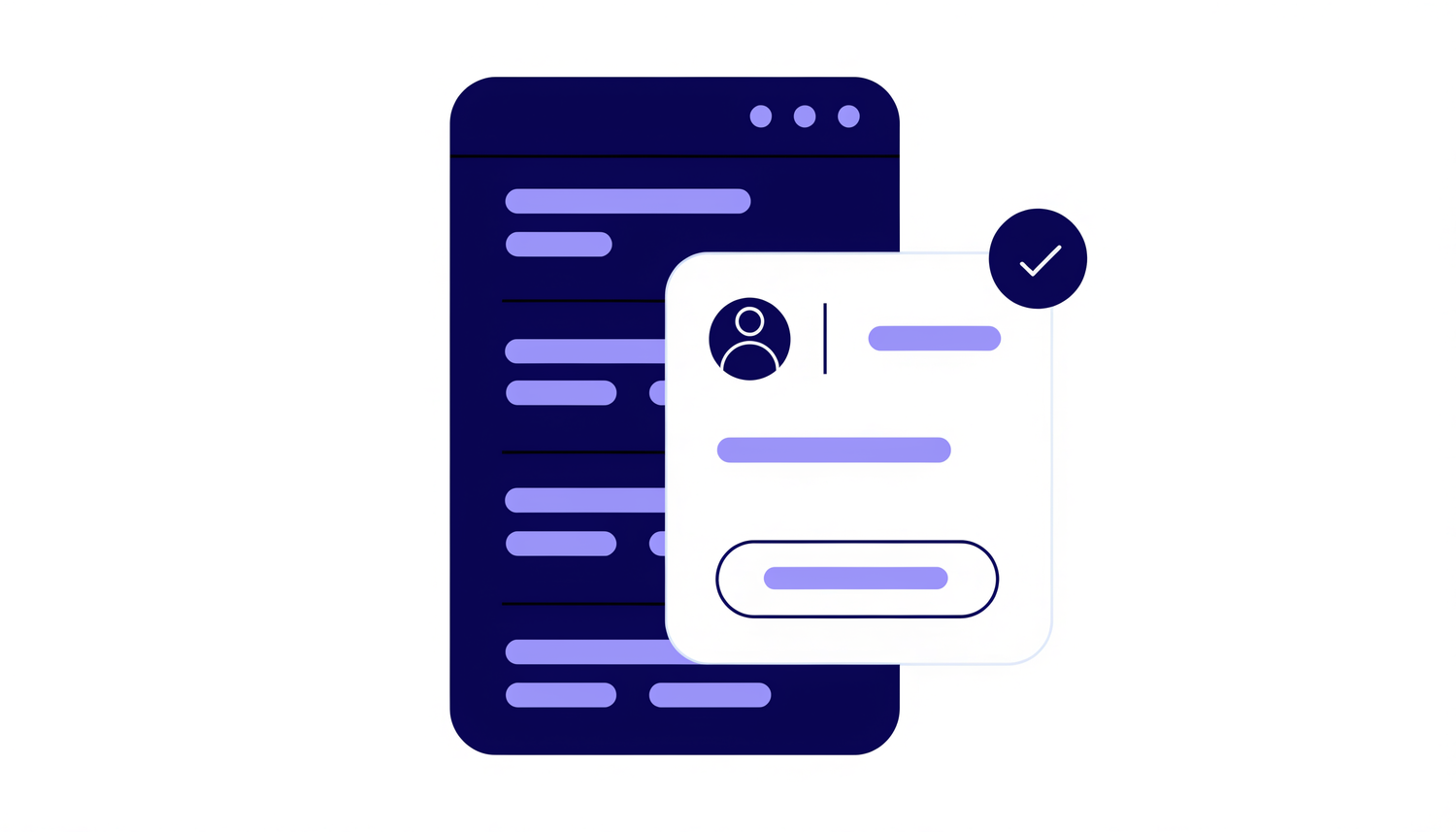 Case list interface with an approval card